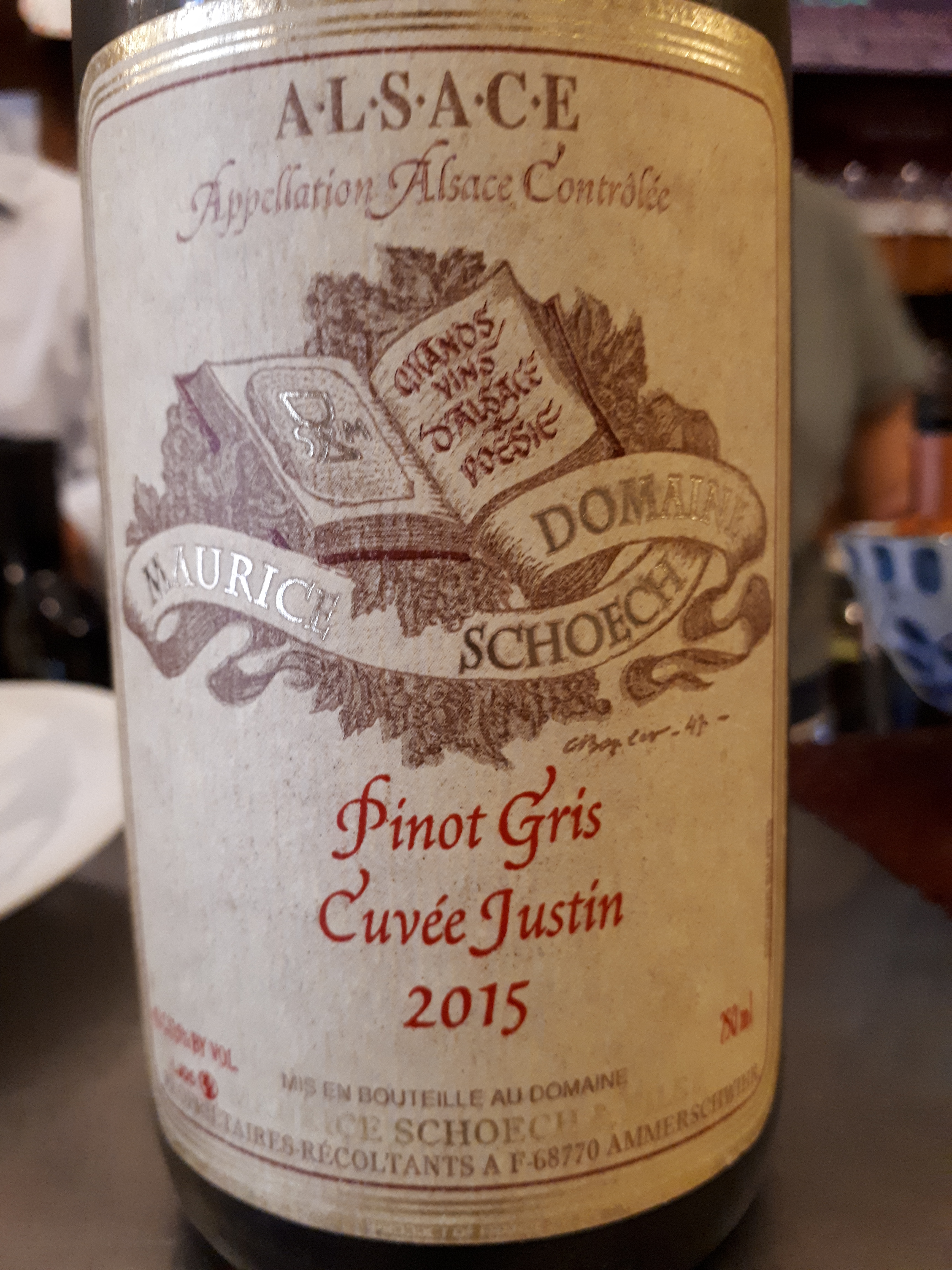 Alsace Pinot Gris Cuvée Justin 2015 - Maurice Schoech